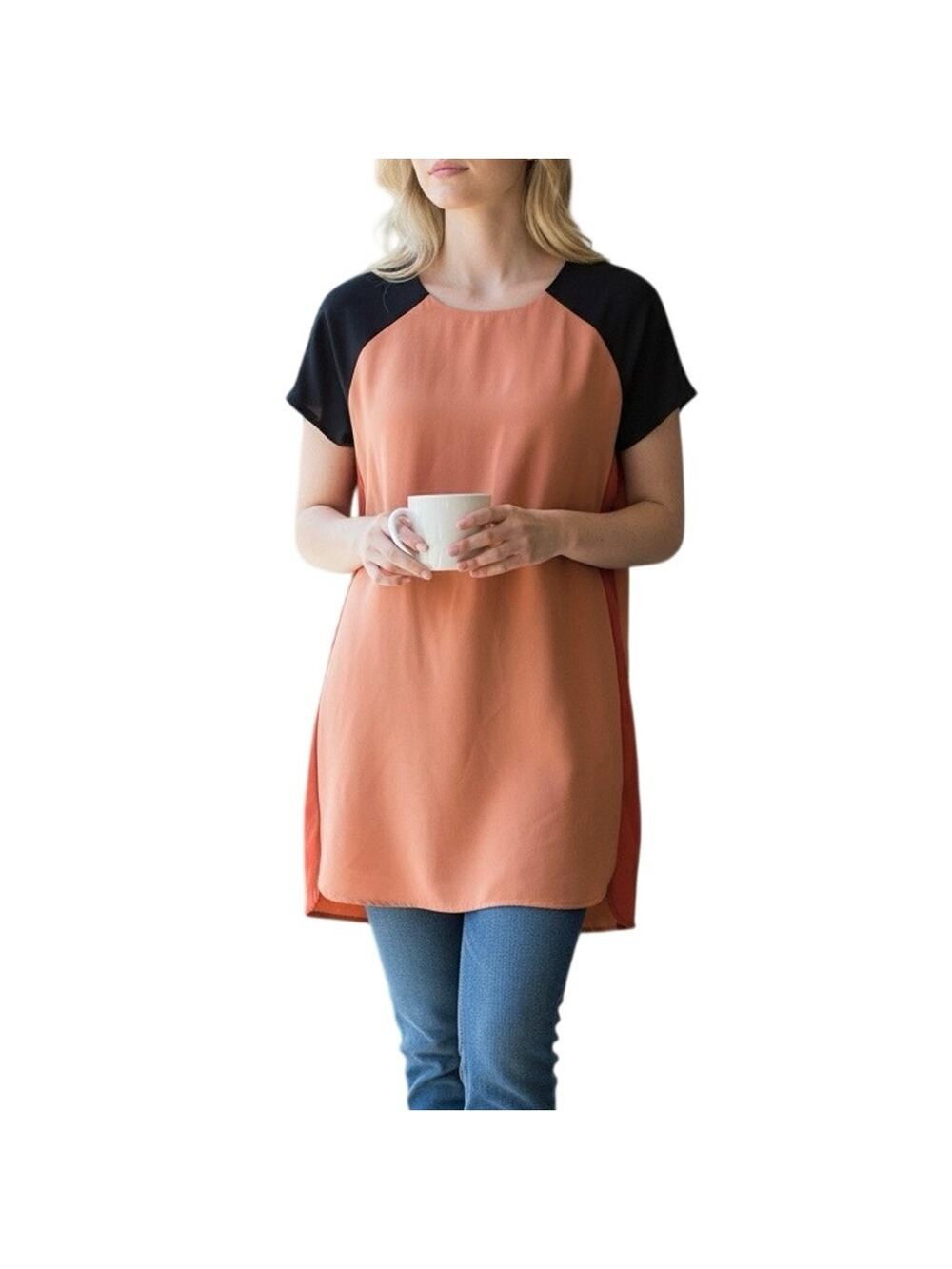 Banana Republic Colorblock Mod Shift Dress 4 Navy Peach Workwear Contemporary